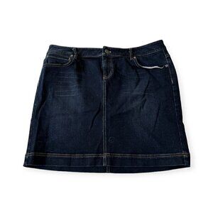 J. Jill Denim Mini skirt, Size 14P, Blue